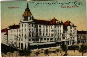 1924 Debrecen, Arany Bika szálloda, villamos (EB)
