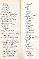 cca 1910 Farkas Árpád papír tanszer kereskedés magyar  latin szótárfüzet kézzel írt