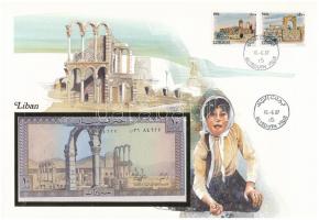 Libanon 1986. 10L felbélyegzett borítékban, bélyegzéssel T:I Lebanon 1986. 10 Livres in envelope with stamp and cancellation C:UNC