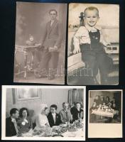 cca 1920-1980 Vegyes fotó tétel, családi és állami ünnepek, 16 db, 8×5,5 és 11×17,5 cm