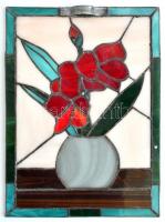 Iparművész ólomüveg kép. Jelzés nélkül 31x23 cm Felakasztható