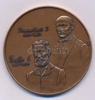 E. Lakatos Aranka (1952-) 1996. Semmelweis I. 1818-1865 - Fauffer V. 1851-1934 / EAGO XI. Kongresszusa Budapest angol nyelvű Br emlékérem (60mm) T:1-