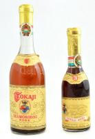 1975 Tokaji aszú 3 puttonyos 0,25l + 1981 Tokaji szamorodni édes 0,5l Bontatlan palack fehérbor, desszertbor.