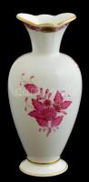 Herendi Apponyi mintás váza. Kézzel festett, jelzett, hibátlan. m: 18,5 cm
