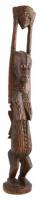 Nagy méretű afrikai faragott fa szobor, m: 69 cm