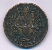 1763 PH-KM Poltura Cu "Mária Terézia" T:2- Unger III.: 1270.c