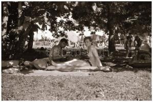 1971-1972 Balatoni nyaralás, kirándulás képei, Tihany, Balatonfüred, 60 db negatív kocka csíkban