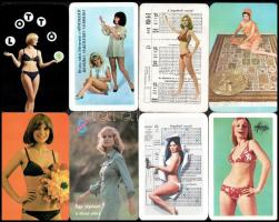 1965-1975 16 db hölgyeket ábrázoló reklámos kártyanaptár