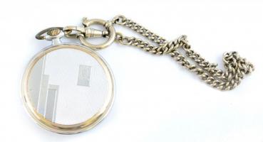 Kienzle  zsebóra 6 köves szerkezettel, fém tokkal, fém óralánccal, működő állapotban. d: 47 mm