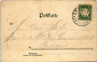 1903 München, Munich; Siegestor / Victory Gate. Lith. u. Druck Georg Brunner litho (EK)