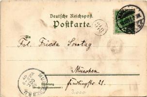 1897 (Vorläufer!) Karlsruhe, Kaiserdenkmal / Emperor Wilhelm I monument. Velten's Künstlerpostk...