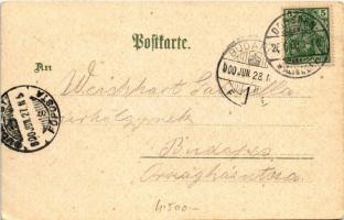 1900 Dresden, Kath. Kirche & Kgl. Schloss / church, castle. Künstlerkarte No. 4020. litho (EK)