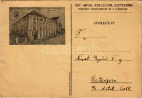 Esztergom, Szent Antal Kollégium, Ferences nevelőintézet és reálgimnázium + 1940 Kolozsvár visszatért So. Stpl. (EB)