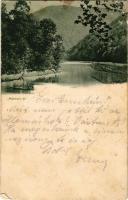 1906 Miskolc, Hámori tó, csónak (EK)