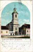 1901 Maria Enzersdorf, church. Franz Schemm Kunstanstalt 3302. (cut)