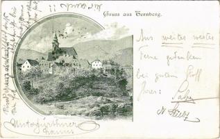 1897 (Vorläufer!) Ternberg, general view, church, bridge (EK)