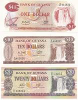 Guyana 1992. 1$ + 10$ + ~2016. 20$ T:I Guyana 1992. 1 Dollar + 10 Dollars + ~2016. 20 Dollars C:UNC