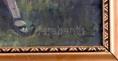 Iványi Grünwald Béla jelzéssel: Vízparti randevú. Olaj, vászon. Fa keretben 45x70 cm