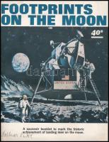 cca 1969 Footprint on the Moon, angol nyelvű kiadvány a Holdra szállásról, 55p