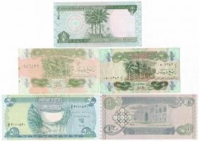 Irak 1973-2004. 9db-os bankjegy tétel T:I-III Iraq 1973-2004. 9pcs of banknotes C:UNC-F