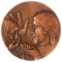 Soltra Elemér (1922-2013) 1994. "Magyar Gerontológiai Társaság - Pécsi Akadémiai Bizottság - Baranya Megyei Kórház Geriatriai Osztálya Pécsbánya - Egyház és Gerontológia - Egyházak az Idősekért Tudományos Konferencia" Br emlékérem (109mm) T:1-,2 patina