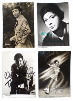 4 db német színész kép sajátkezű aláírásokkal Rolf Römer, Thomas Lück, Marianne Wünscher / German actors autograph signed cards.