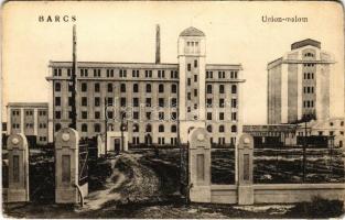 Barcs, Union malom. Vasúti levelezőlapárusítás  (fa)