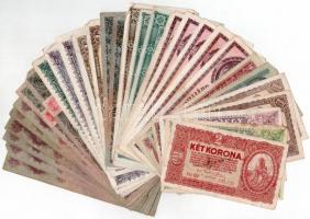 30db-os vegyes magyar, nagyrészt Pengő bankjegy tétel T:III,III-