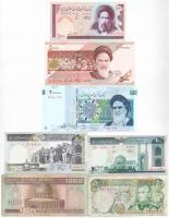 Irán ~1974-2004. 7db-os bankjegy tétel T:I-III Iran ~1974-2004. 7pcs of banknotes C:UNC-F