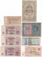 8db-os vegyes külföldi bankjegytétel T:III-IV 8pcs mixed foreign banknote lot C:F-G