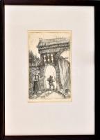 Szilágyi Imre (1942-): Merre, Ábel? Rézkarc, papír, jelzett, művészpéldány EA V./XV. jelzéssel. Háto...