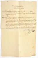 1840 Dunapataj mezőváros elöljáróinak és bírájának pénzkérése a szabad rendelkezésre álló megyei pénztárból