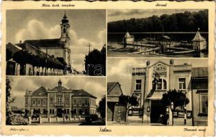 1940 Tolna, Római katolikus templom, strand, községháza, nemzeti mozi