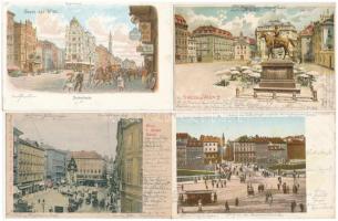 Wien, Vienna, Bécs - 12 pre-1905 postcards (some lithos)