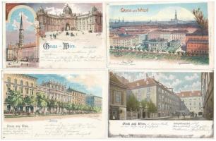 Wien, Vienna, Bécs - 9 pre-1905 postcards