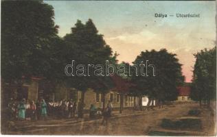 1910 Dálya, Dalja, Dalj (Erdőd, Erdut); utca, üzlet. Vasúti Levelezőlapárusítás 1425. / street view, shop