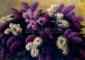 Lunyák Ottó (?-?): Csendélet orgonával. Olaj, vászon. Jelzett. Dekoratív, sérült historizáló stílusú...