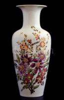Zsolnay virág mintás váza. Kézzel festett, jelzett, hibátlan. 25,5 cm