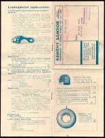 1935 Kemény Sándor budapesti orvosi műszerész rajzokkal gazdagon illusztrált terméktájékoztatója, árakkal, hajtott, 4p