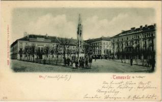 Temesvár, Timisoara; tér, Rukavina emlékmű / square, monument