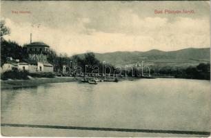 1917 Pöstyén-fürdő, Kúpele Piestany; Vág részlet / Váh river