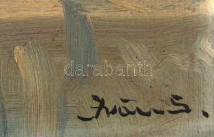 Iván S. jelzéssel: Csendélet. Olaj, karton, 20×26 cm