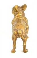 Mopsz kutya bronz szobrocska h: 10 cm, m:7,5 cm