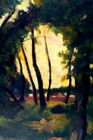 Virányi Endre (1906-1996): Erdőszéle. Olaj, vászon, jelzett. Fa keretben. 80×65 cm