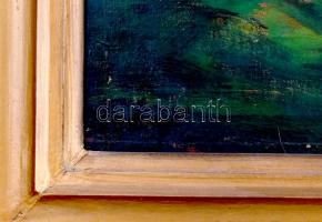 Virányi Endre (1906-1996): Erdőszéle. Olaj, vászon, jelzett. Fa keretben. 80×65 cm