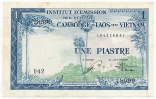 Francia Indokína / Vietnam 1954. 1P T:I-,II French Indo-China / Vietnam 1954. 1 Piastre C:AU,XF Krause 105.