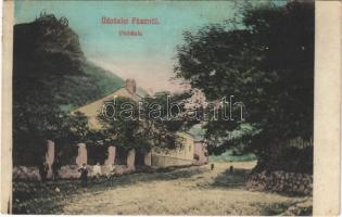 1910 Füzér, Füzérkomlós; Plébánia, utca (EK)