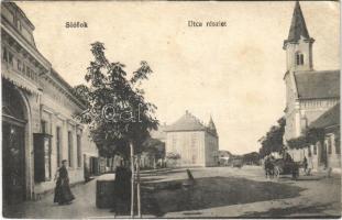 1914 Siófok, utca, templom, divatáruház, üzlet (r)