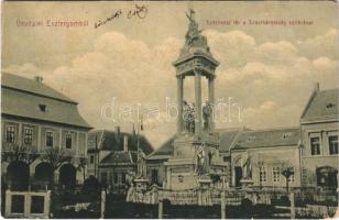 1909 Esztergom, Széchenyi tér, Szentháromság szobor. W. L. 117. (kopott sarkak / worn corners)