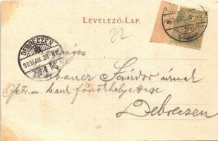 1903 Esztergom, látkép, híd. Stromf Ignác kiadása (lyuk / pinhole)